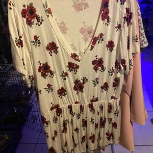 Floral babydoll top